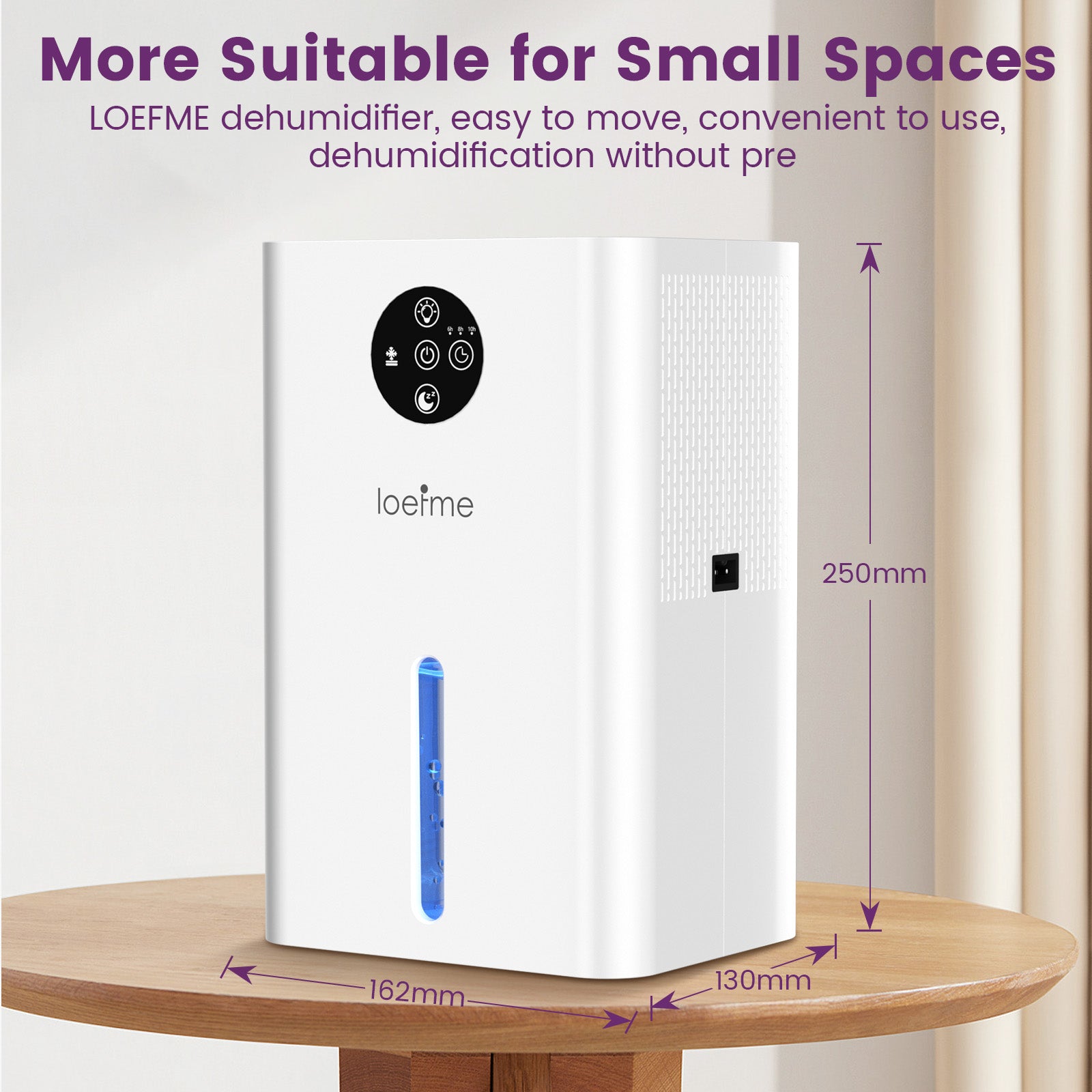 1800ml Electric Dehumidifier Drying Portable Moisture Timer Silent Mould Light