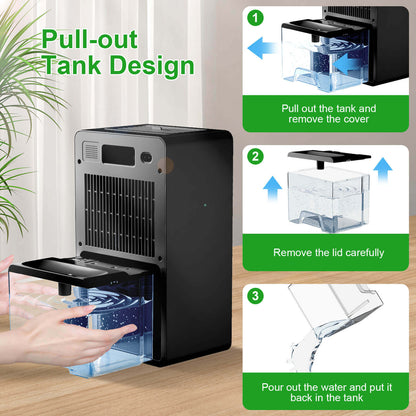 Loefme B631 Dehumidifier 850 ML/Day 7 Colors Light Drying Mode Defrost Function Sleep Mode Quiet Home Bedroom 3L Air Dehumidifier