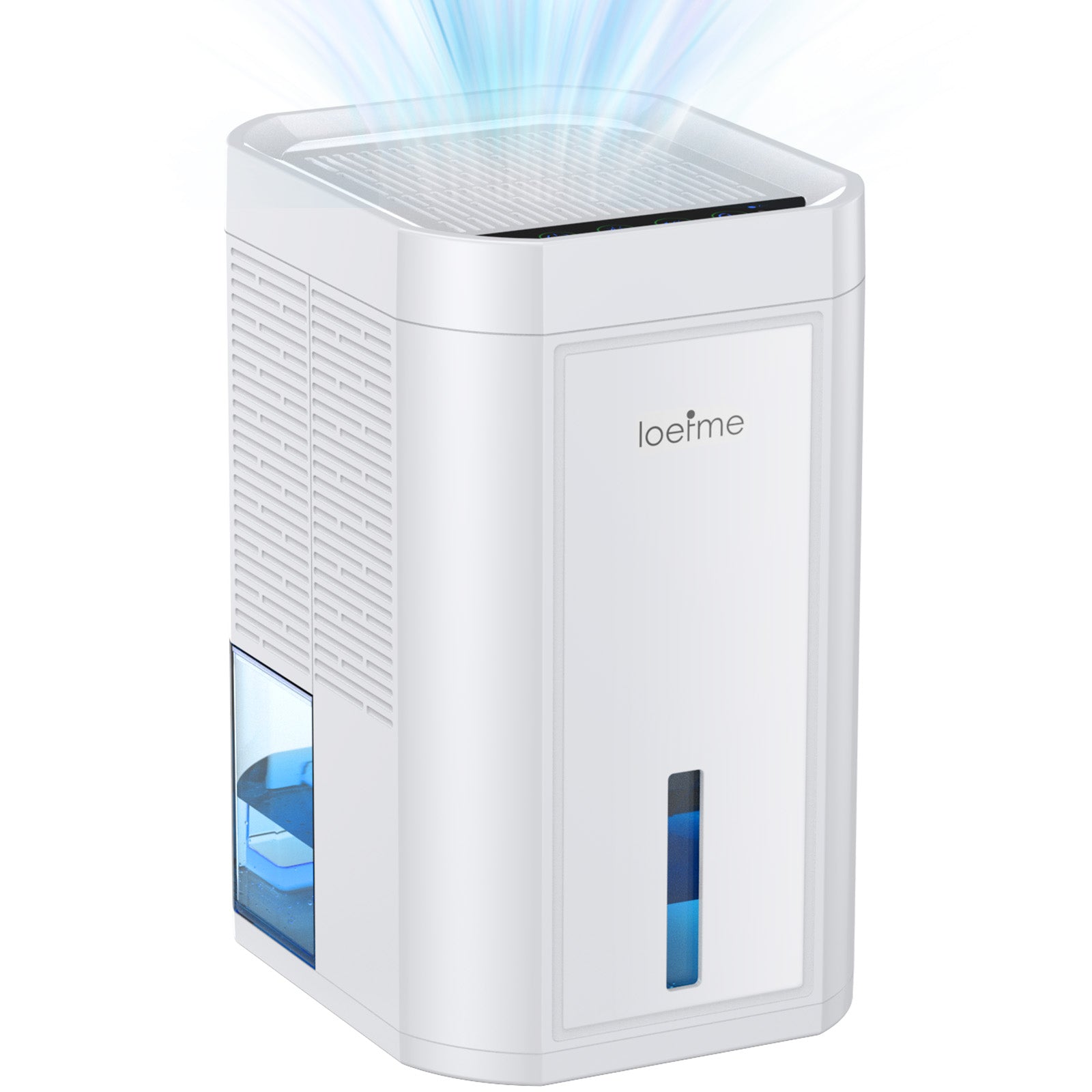 LOEFME 1000ml Mini Dehumidifier, 7-Color LED lights Dehumidifiers for Home Damp, Portable and Quiet Dehumidifier White, Suitable for Bedroom, Bathroom, Wardrobe, Cloakroom, RV