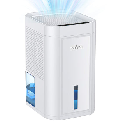 LOEFME 1000ml Mini Dehumidifier, 7-Color LED lights Dehumidifiers for Home Damp, Portable and Quiet Dehumidifier White, Suitable for Bedroom, Bathroom, Wardrobe, Cloakroom, RV