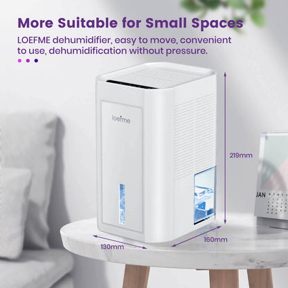 Loefme 1L Portable Silent Dehumidifier 350ML/day Air Dehumidifier Dryer With LED Light Area 5-20m2 For Home Bedroom Living Room