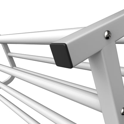 LOEFME Clothes Rail, Heavy Duty Metal Coat Stand, Free Standing Clothes Rack Shoes Rack, Minimalism Coat Rack, Double-Rail Clothing Rail, Sturdy Durable Garment Rack