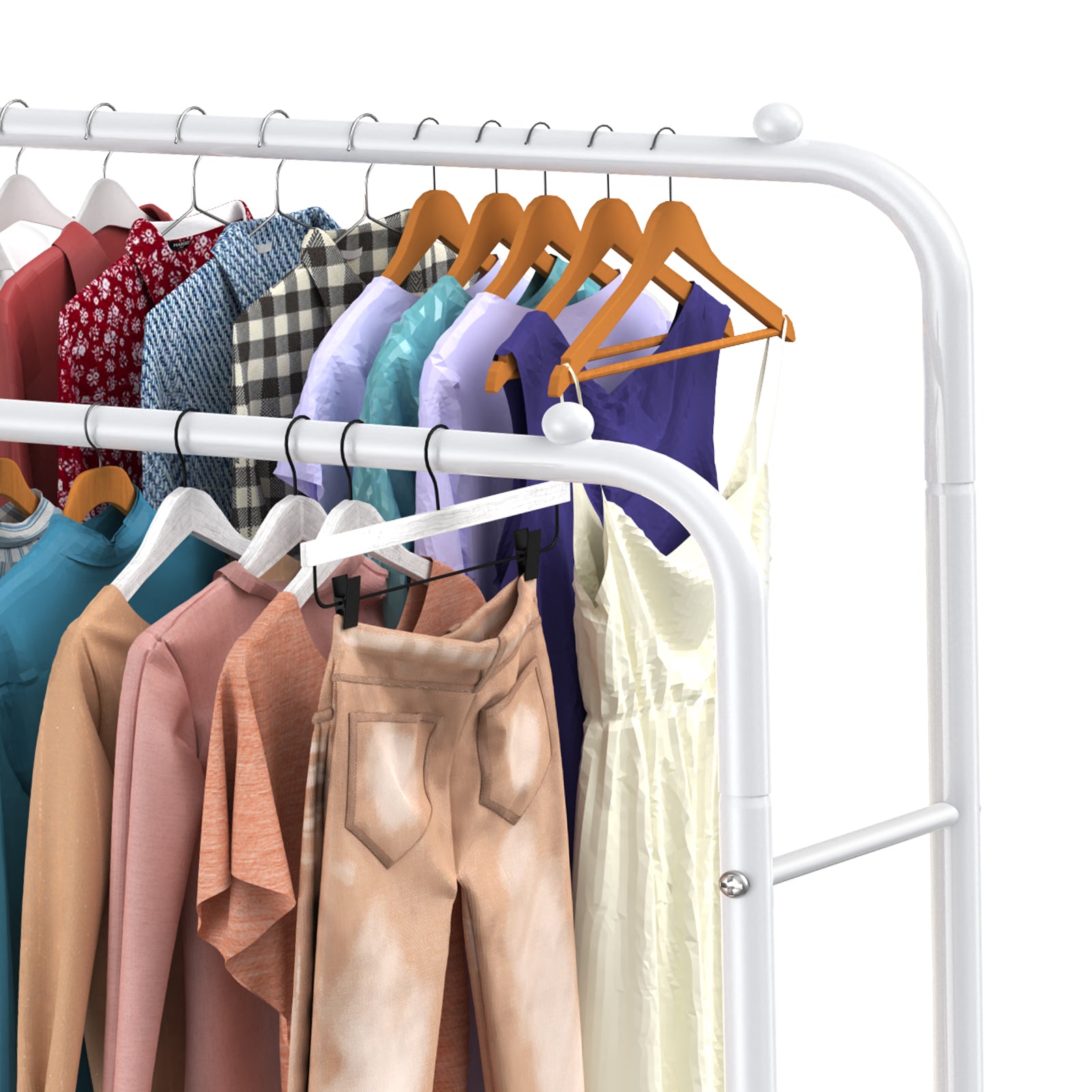 LOEFME Clothes Rail, 110 * 55 * 150cm Clothes Rack, Multifunctional Clothes Rails for Bedroom, Metal Clothes Hanging Rail, Minimalist Design Clothing Rail, Clothes Racks for Hanging Clothes
