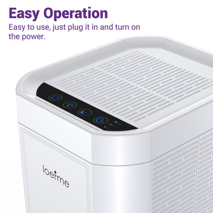 LOEFME 1000ml Mini Dehumidifier, 7-Color LED lights Dehumidifiers for Home Damp, Portable and Quiet Dehumidifier White, Suitable for Bedroom, Bathroom, Wardrobe, Cloakroom, RV